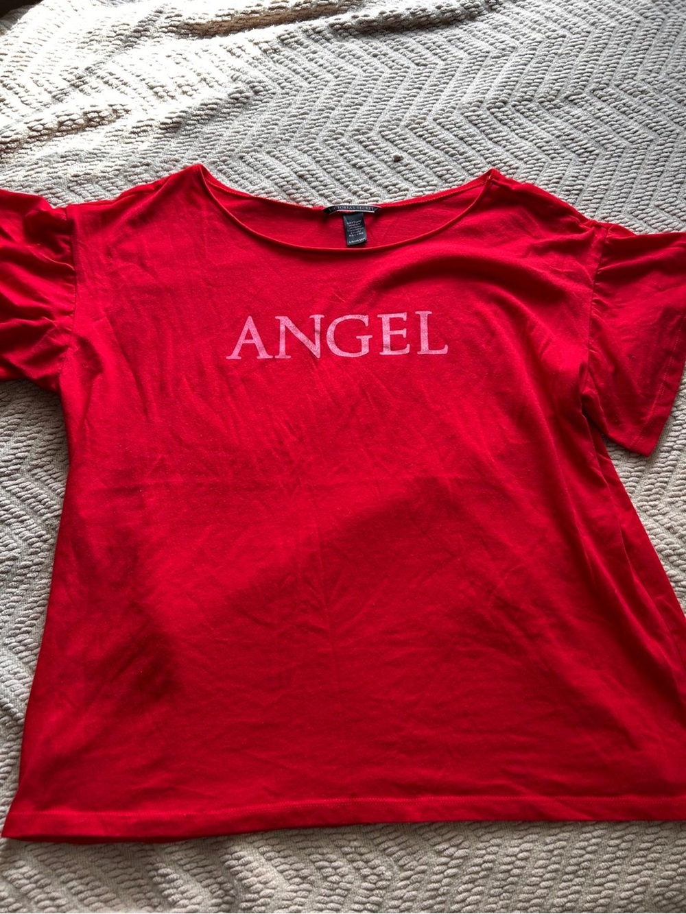 PINK Victoria’s Secret Angel Red Oversized Tee L